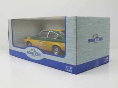 Opel Kadett C Coupe GT/E #5 International Sachs Winter Rallye 1976 gelb Smoleij Geistdörfer Modellauto 1:18 MCG