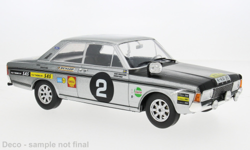 Ford 20M RS (P7b) #2 East African Safari Rallye 1969 silber Söderström Palm Modellauto 1:18 MCG