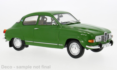 Saab 96 V4 1970 dunkelgrün Modellauto 1:18 MCG