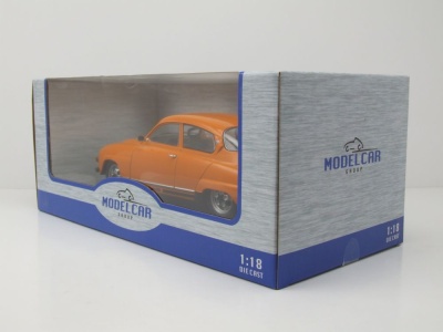 Saab 96 V4 1970 orange Modellauto 1:18 MCG