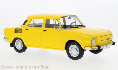 Skoda 100 1969 gelb Modellauto 1:18 MCG