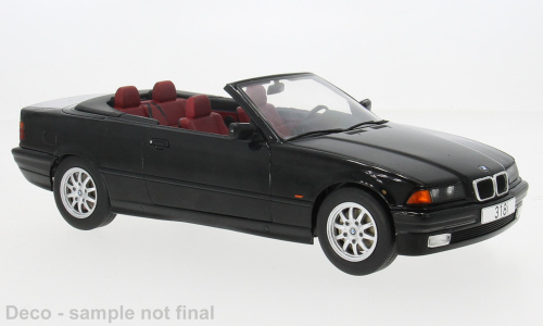BMW 318i Cabrio E36 1996 schwarz Modellauto 1:18 MCG