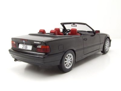 BMW 318i Cabrio E36 1996 schwarz Modellauto 1:18 MCG