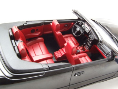 BMW 318i Cabrio E36 1996 schwarz Modellauto 1:18 MCG