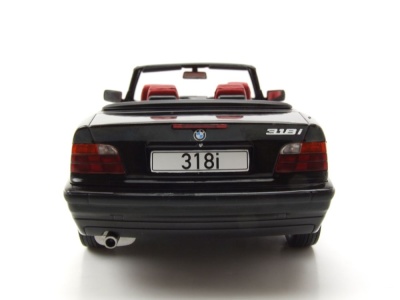 BMW 318i Cabrio E36 1996 schwarz Modellauto 1:18 MCG