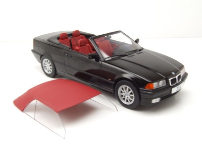BMW 318i Cabrio E36 1996 schwarz Modellauto 1:18 MCG