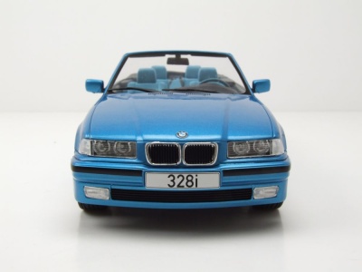 BMW 328i Cabrio E36 1996 blau metallic Modellauto 1:18 MCG