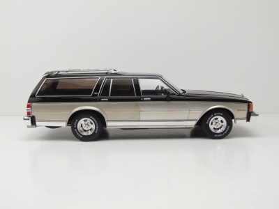 Chevrolet Caprice Estate Wagon Kombi 1985 silber schwarz Modellauto 1:18 MCG