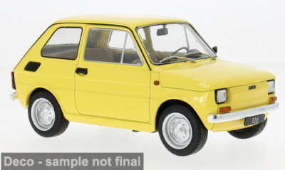 Fiat 126 1972 gelb Modellauto 1:18 MCG