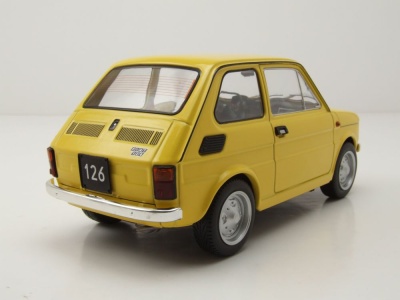Fiat 126 1972 gelb Modellauto 1:18 MCG