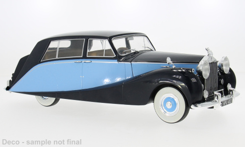 Rolls Royce Silver Wraith Empress Hooper RHD 1956 schwarz hellblau Modellauto 1:18 MCG