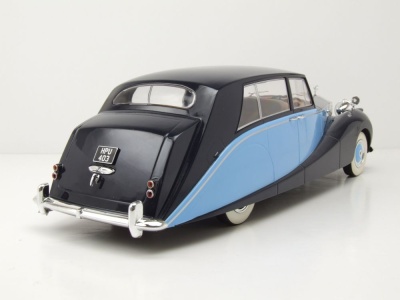 Rolls Royce Silver Wraith Empress Hooper RHD 1956 schwarz hellblau Modellauto 1:18 MCG