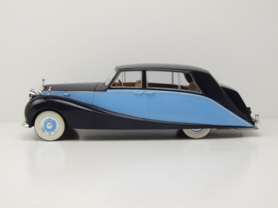 Rolls Royce Silver Wraith Empress Hooper RHD 1956 schwarz hellblau Modellauto 1:18 MCG