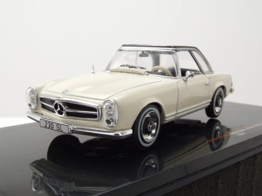 Mercedes 230 SL W113 Pagode Hardtop 1964 beige schwarz Modellauto 1:43 ixo models