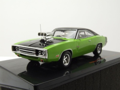 Dodge Charger R/T 1970 grün schwarz Modellauto 1:43...
