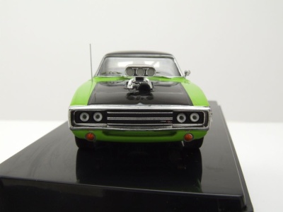 Dodge Charger R/T 1970 grün schwarz Modellauto 1:43 ixo models