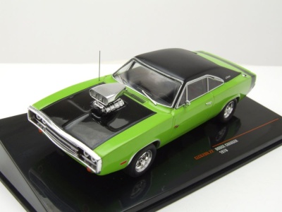 Dodge Charger R/T 1970 grün schwarz Modellauto 1:43 ixo models
