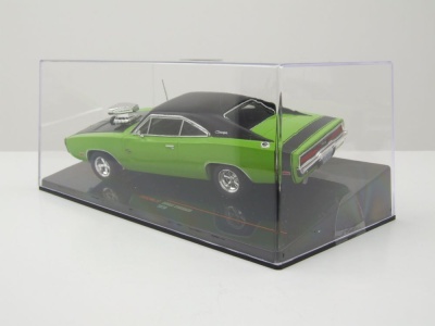 Dodge Charger R/T 1970 grün schwarz Modellauto 1:43 ixo models