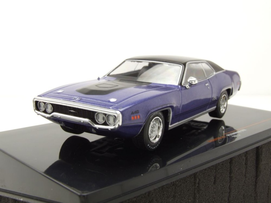 Plymouth GTX Road Runner 1971 lila metallic schwarz Modellauto 1:43 ixo models