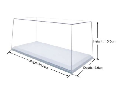 Klarsichtbox Vitrine weiß für 1:18 Modelle...