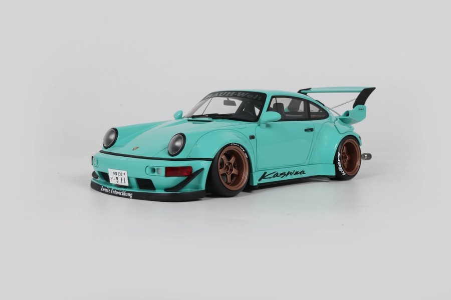RWB Porsche 911 RAUH-Welt Kashiwa 2022 türkis Modellauto 1:18 GT Spirit