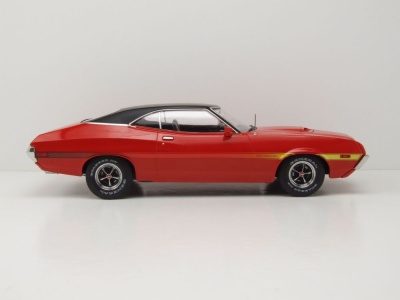 Ford Gran Torino Sport 1972 matt rot schwarz Modellauto 1:18 ixo models