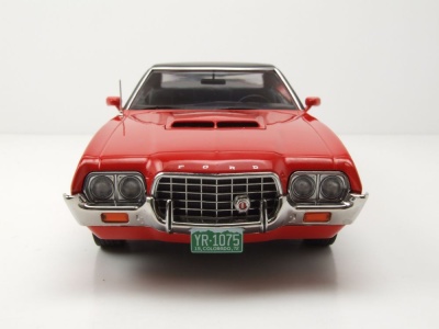 Ford Gran Torino Sport 1972 matt rot schwarz Modellauto 1:18 ixo models