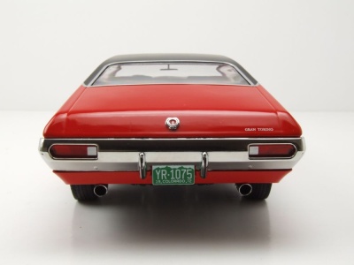Ford Gran Torino Sport 1972 matt rot schwarz Modellauto 1:18 ixo models