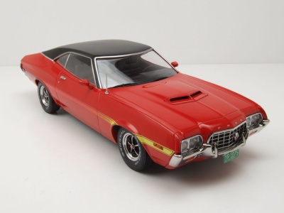 Ford Gran Torino Sport 1972 matt rot schwarz Modellauto 1:18 ixo models