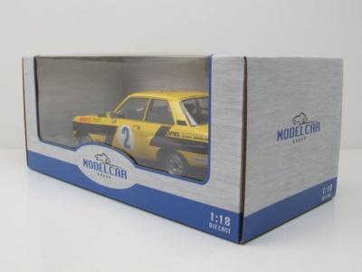 Opel Ascona A #2 Rallye Acropolis 1975 gelb Röhrl Geistdörfer Modellauto 1:18 MCG