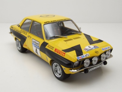 Opel Ascona A #4 RAC Rallye 1974 gelb Röhrl Geistdörfer Modellauto 1:18 MCG