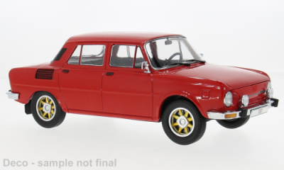 Skoda 100 1969 rot silber goldene Felgen Modellauto 1:18 MCG