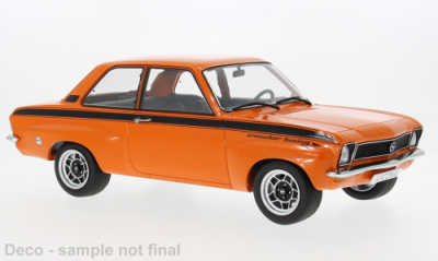 Opel Ascona A 1973 orange schwarz Modellauto 1:18 MCG