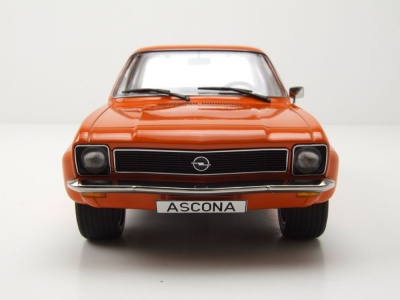 Opel Ascona A 1973 orange schwarz Modellauto 1:18 MCG