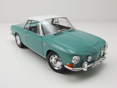 VW Karmann Ghia 1500 Typ 34 1961 hellgrün weiß Modellauto 1:18 Norev