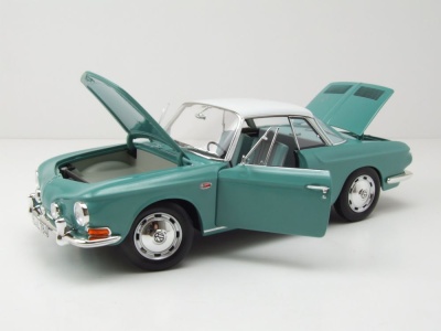 VW Karmann Ghia 1500 Typ 34 1961 hellgrün weiß Modellauto 1:18 Norev