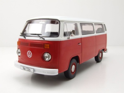 VW T2 b Bus 1972 rot weiß Modellauto 1:18 KK Scale