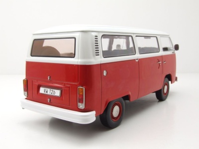 VW T2 b Bus 1972 rot weiß Modellauto 1:18 KK Scale
