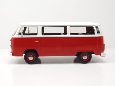 VW T2 b Bus 1972 rot weiß Modellauto 1:18 KK Scale