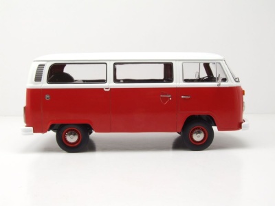 VW T2 b Bus 1972 rot weiß Modellauto 1:18 KK Scale