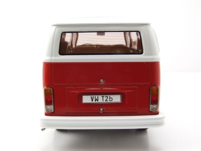 VW T2 b Bus 1972 rot weiß Modellauto 1:18 KK Scale