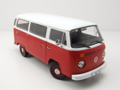 VW T2 b Bus 1972 rot weiß Modellauto 1:18 KK Scale