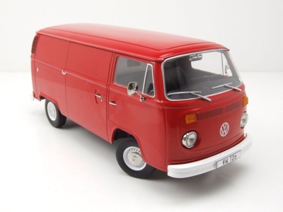 VW T2 b Bus Kastenwagen 1972 rot Modellauto 1:18 KK Scale