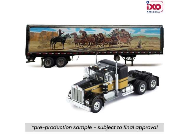 Kenworth W900 Sattelzug 1976 schwarz gold Modellauto 1:64 ixo models