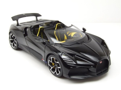 Bugatti W16 Mistral schwarz Modellauto 1:18 Bburago