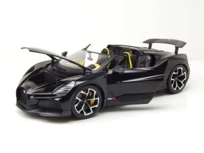 Bugatti W16 Mistral schwarz Modellauto 1:18 Bburago