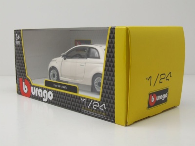 Fiat 500 2007 weiß Modellauto 1:24 Bburago