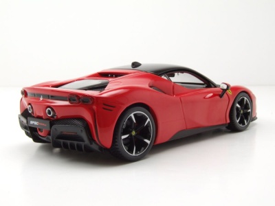 Ferrari SF90 Stradale rot schwarz Modellauto 1:24 Bburago