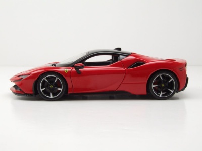 Ferrari SF90 Stradale rot schwarz Modellauto 1:24 Bburago