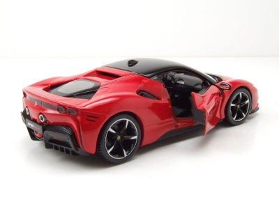 Ferrari SF90 Stradale rot schwarz Modellauto 1:24 Bburago
